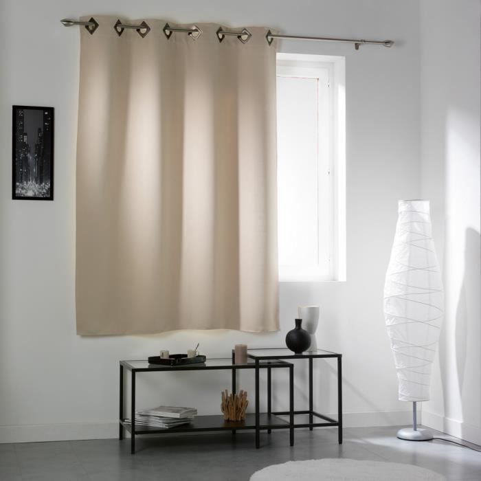 Rideau occultant à oeillets 140x180 cm COCOON n…