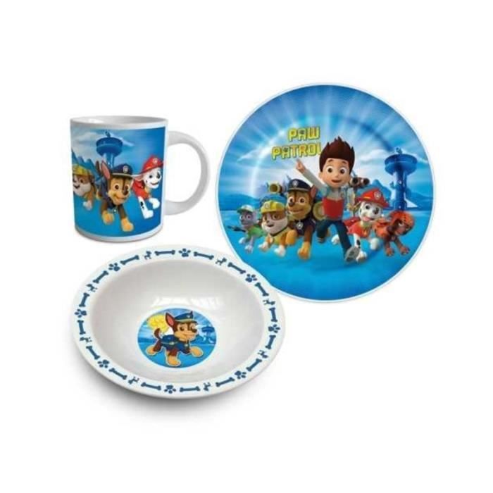 Set déjeuner en céramique Pat'Patrouille (Paw Patrol) aille Unique Coloris Unique