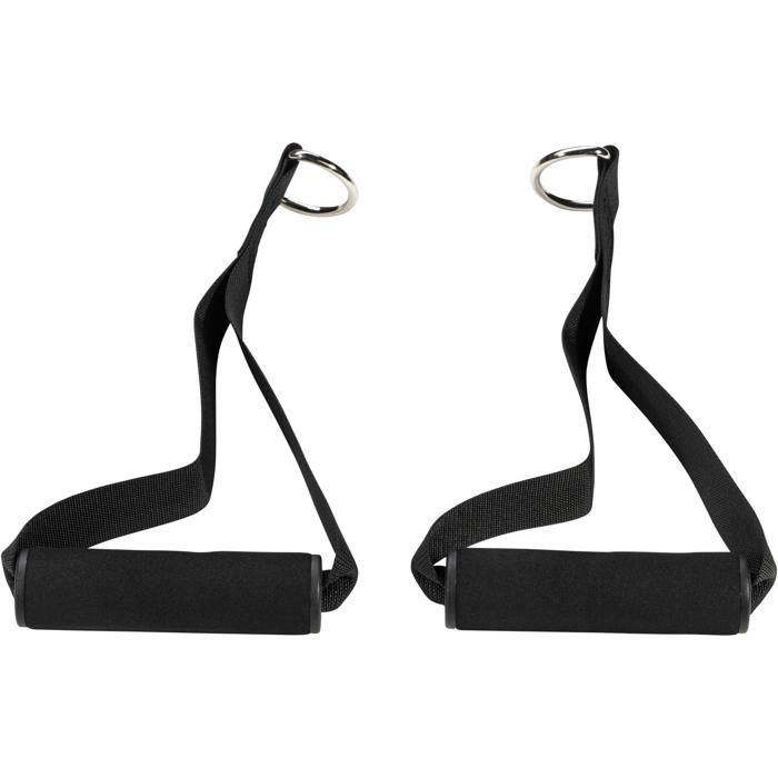 Gorilla Sports - Corde de traction nylon, noire de 68cm, 85cm ou 100cm Noir