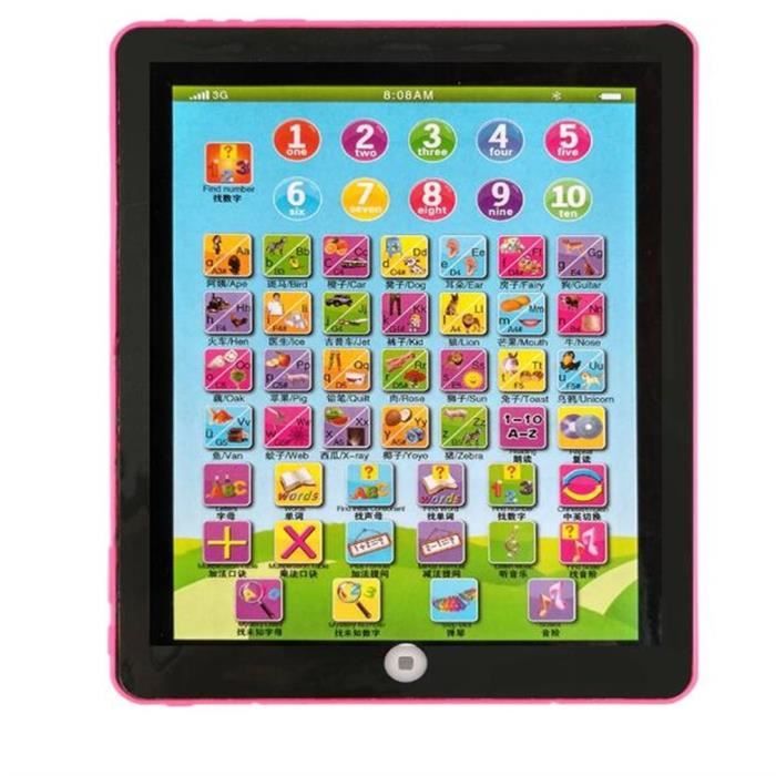 Tablette Pad Ordinateur Pour Enfants Apprendre Anglais Éducatif Enseigner Jouet