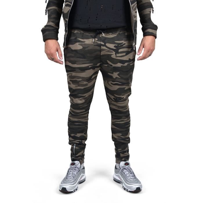 Bas de jogging Camo homme Project X Paris (XL - Kaki)