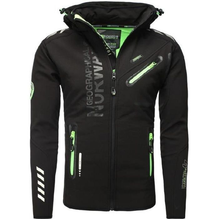 Veste Softshelle Noire Homme Geographical Norway Royauté