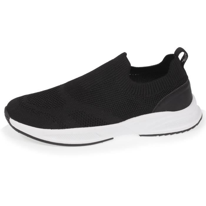 Isotoner Baskets stretch noir femme