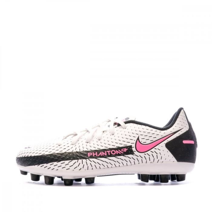 Chaussures de foot Blanches Enfant Nike Phantom Gt Academy AG