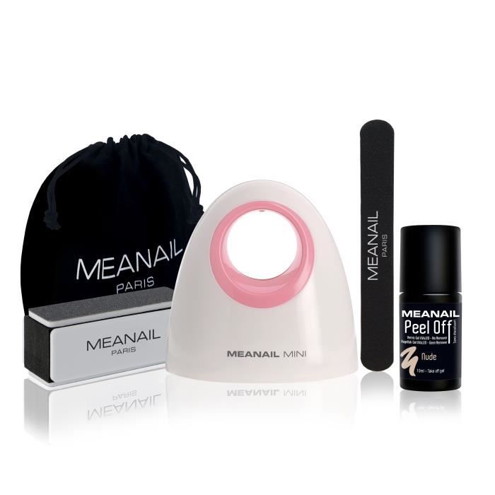 Kit manucure de voyage Nude - Mini Lampe UV/LED & Vernis Peel Off - Se pose et se dépose en UNE étape !