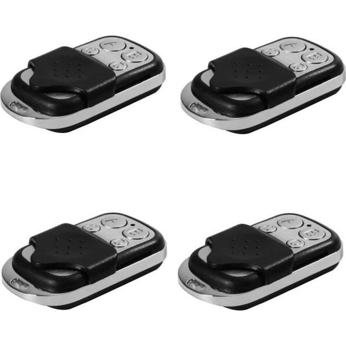 STOEX® 4 pcs Télécommande Universel Clonage Portfil Electrique Garage Ouvre-Porte Fob 433mhz Remplacement Porte Clé