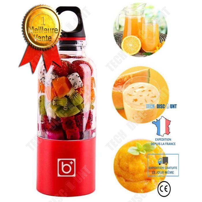 TD® mixeur de fruits smoothie shaker petit rapide presse fruit batteur machine à jus mini blender milkshake cadeau original