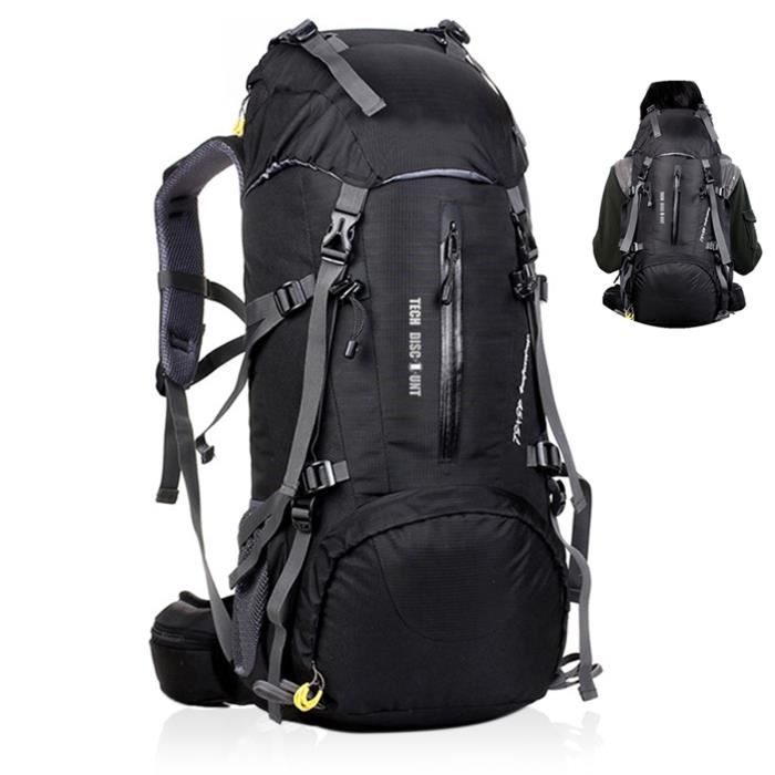 TD® Sac de randonnée Imperméable noir- Randonnée-sac à dos randonnée-équipement