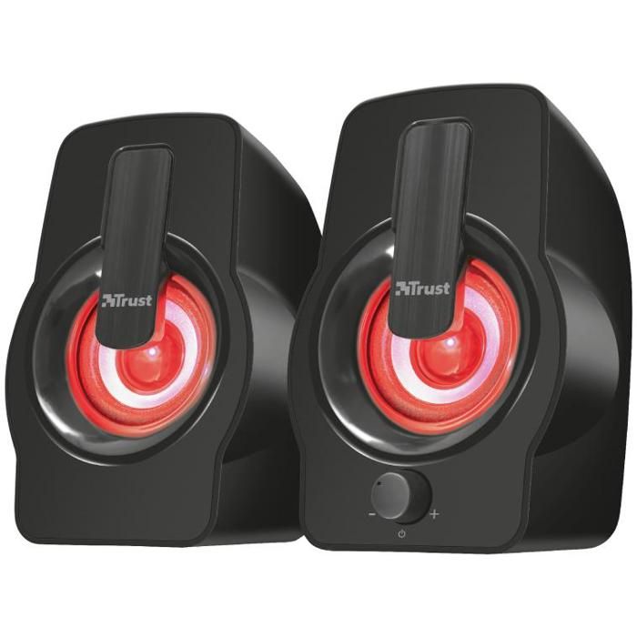 Trust Gemi, 2.0 canaux, Avec fil, 3,5 mm, 6 W, 20 - 20000 Hz, Noir