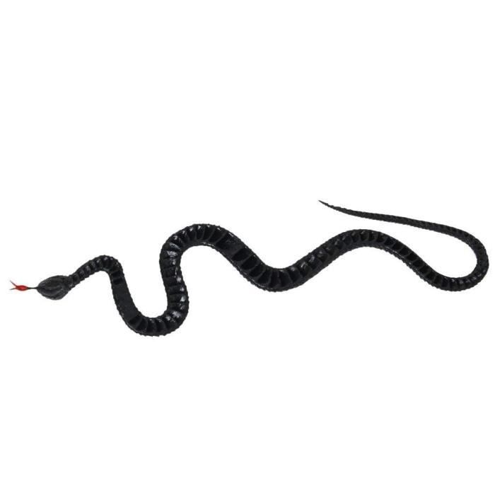 Durable en Caoutchouc Faux Serpent Jouet Serpent Vivid Simulation Style Trick Toy Noir Jouet Intéressant@M872