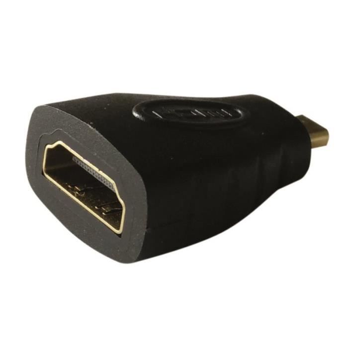 Adaptateur micro HDMI D mâle / HDMI A femelle