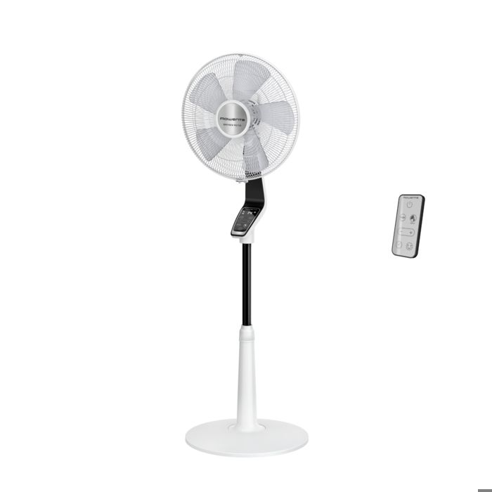 ROWENTA Turbo Silence Extreme Ventilateur sur pied, Puissant, Silencieux, Écoénergétique, Design, Timer 12h VU5690F0