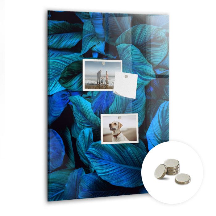Tableau en verre magnétique Inclus 5 aimants 40x60 Déco murale originale Cuillères dépices Tulup
