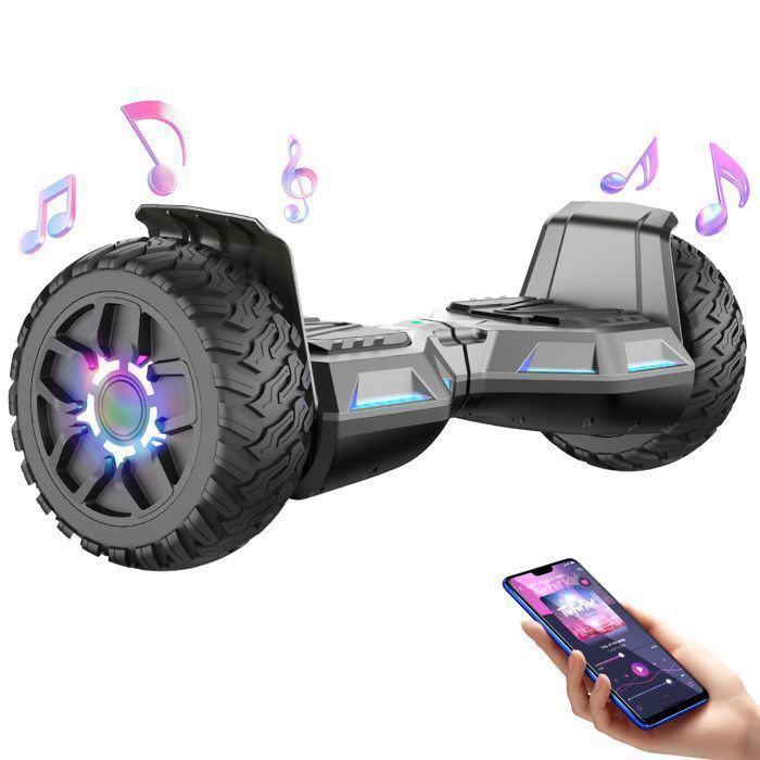 SISGAD Hoverboard, Gyropode électrique 6,5 Pouces Hoverboard Hover Scooter Board avec Musique Bluetooth, lumières LED et Moteur Puissant pour Enfants et Adolescents SISGAD Hoverboard, Gyropode électrique 6,5 Pouces Hoverboard Hover Scooter Board avec Musique Bluetooth, lumières LED et Moteur Puissant pour Enfants et Adolescents