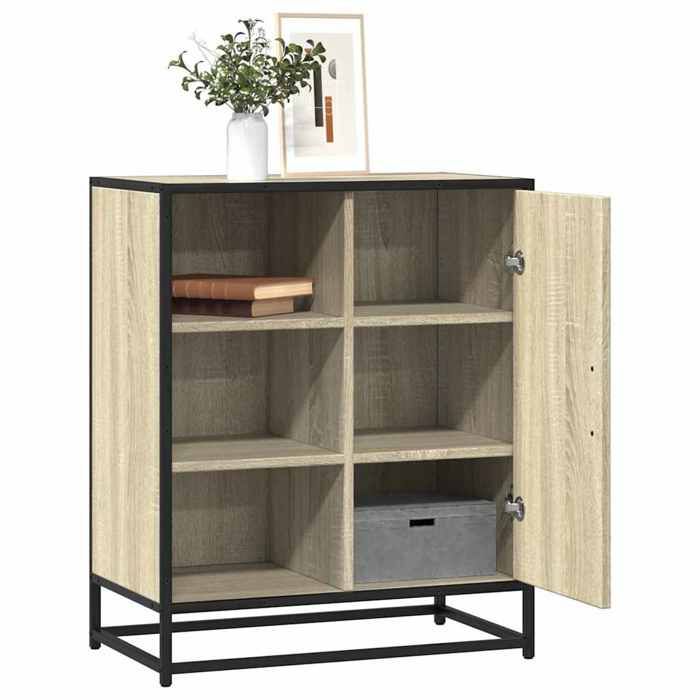 vidaXL Buffet chêne sonoma 62x35x76 cm bois dingénierie armoire de rangement meuble dentrée meuble dappoint meuble de 848995