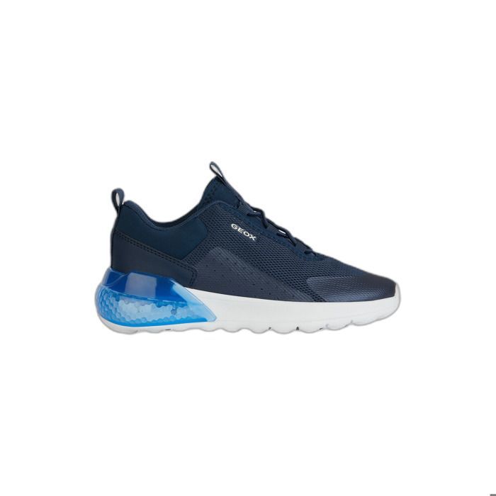 Geox GEOX Activart Illuminus — Sneakers junior bleu avec semelle lumineuse lacets élastiques et semelle intérieure amovible
