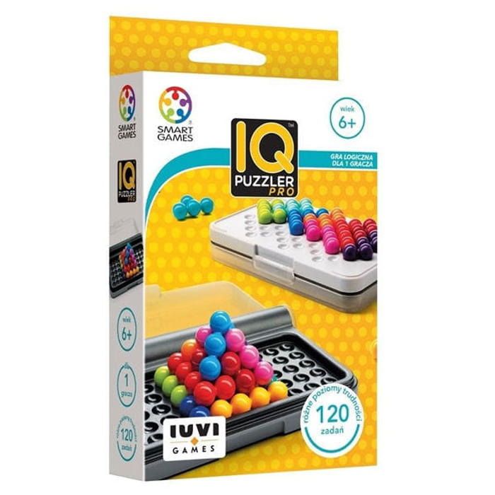 Jeu de logique - SMART GAMES - IQ Puzzler Pro - 120 défis 2D & 3D - 12 pièces empilables - Boîte compacte verrouillable