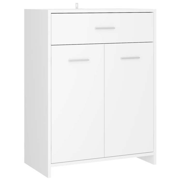 Bonne qualité - Armoire de rangement Armoire de salle de bain et WC - BONNIE - blanc 60x33x80cm - Bois d’ingénierie DECO M7073632