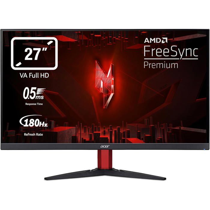 Nitro Kg272S3Bmiipfx – Écran Pc Gaming 27 Full Hd180 Hz (1920X108016:9Freesync1Ms Vrb250 Nits)Couleur Noir