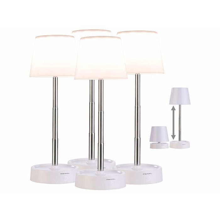 4 lampes de table télescopiques rechargeables
