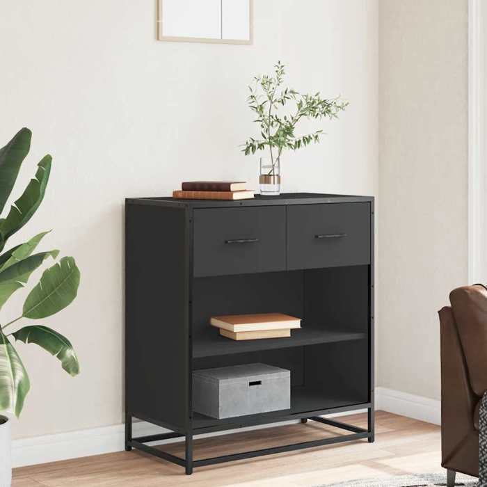 Armoire dappoint - Buffet bahut - noir 68x35x76 cm - Bois dingénierie(98073) ZLH