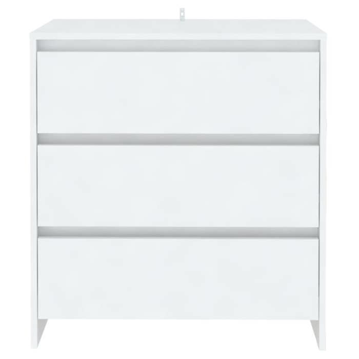 (SOLDE dété) Placard/Buffet bas - Décor salon - Blanc 70 x 41 x 75 cm Bois dingénierie *aspect pratique3241440