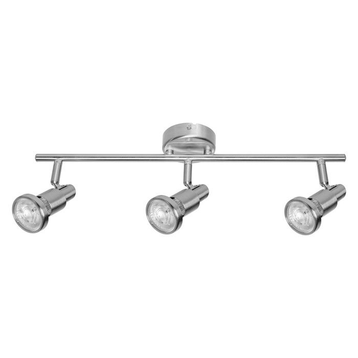 OSRAM Spot LED GU10 3 têtes orientable avec LED OSRAM blanc chaud (2700 K) spot plafond ou applique en nickel 7 8W 690 lm OSRAM Spot LED GU10 3 têtes orientable avec LED OSRAM blanc chaud (2700 K) spot plafond ou applique en nickel 7 8W 690 lm