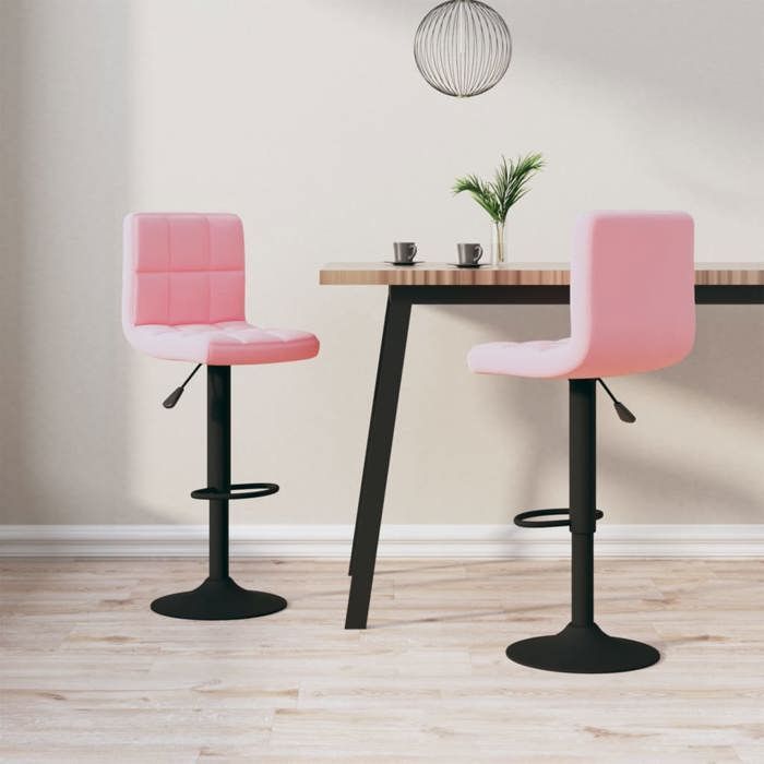 SALE 2025Tabourets de bar - lot de 2 - Tabourets de Cuisine - rose velours - 40x47x90 cm134 Kg 7159