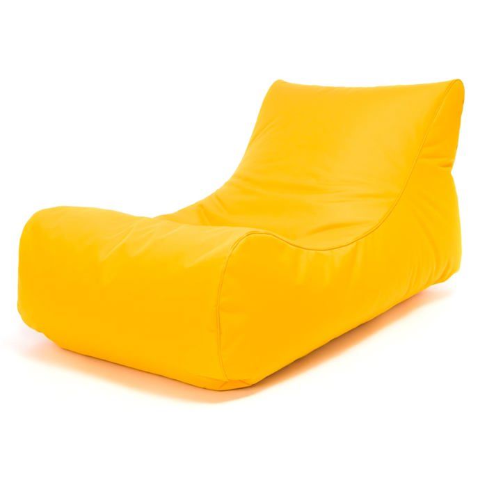 Master Polyester Canapé Pouf Outdoor Pouf Fauteuil Relax Salon 115x65x60cm Jaune - Ecopuf