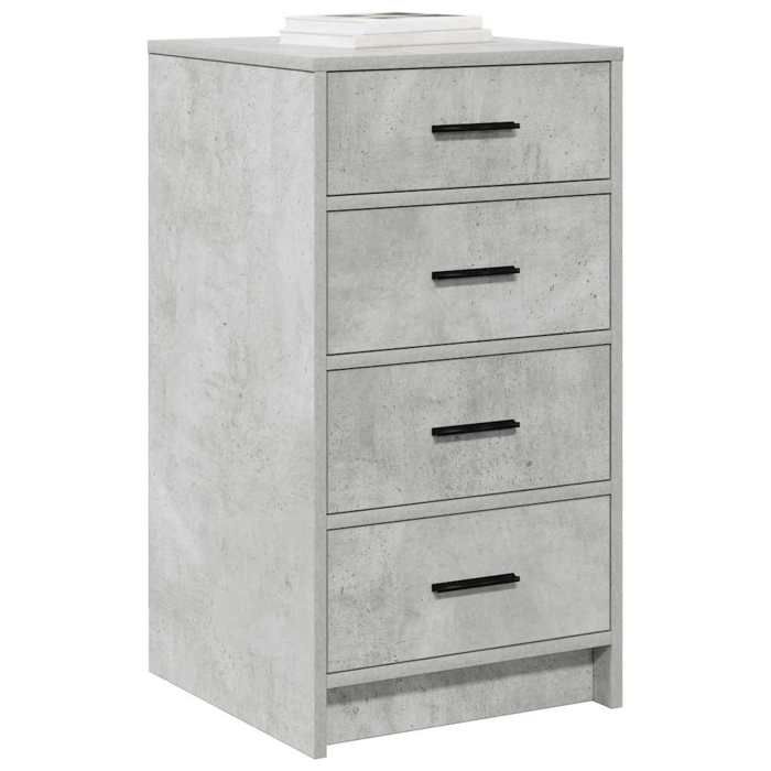 Buffet avec tiroir - vidaXL - Gris béton - Bois dingénierie - 40x41x75 cm - Poids maximal 60 kg - Assemblage requis