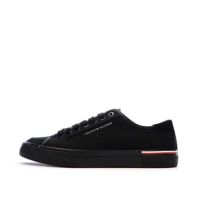 Tommy Hilfiger Baskets Noires Homme Tommy Hilfiger Core Corporate Vulcs
