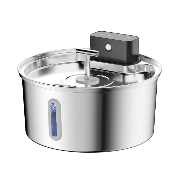 Fontaine à eau pour chat sans fil - Phoesky - Acier inoxydable - 32 L - Batterie 4000 mAh