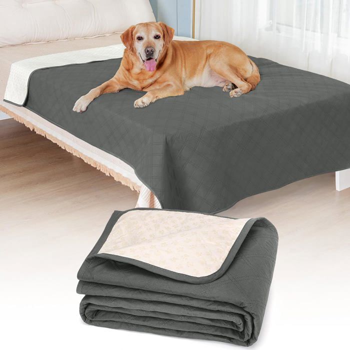 Couverture imperméable pour animaux : Protecteur de canapé antidérapant lavable 152x203cm résistant aux poils pour chiens et chats