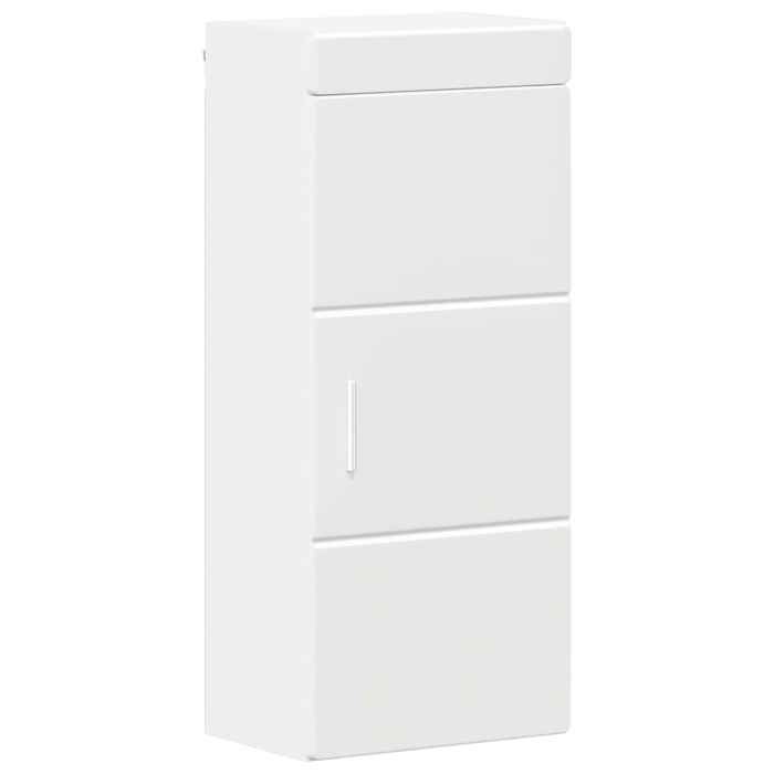 Meuble haut - Armoire murale de salle de bain TULUM - vidaXL - bois dingénierie - blanc - 37 x 245 x 86 cm - 2 étagères - 1 porte