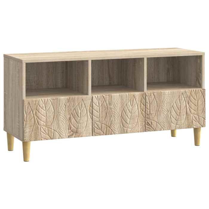 Elégance - Chic Support TV - Meuble HIFI - Meuble TV - 102x34 5x50cm - Chêne Sonoma - Bois dingénierie_0682141