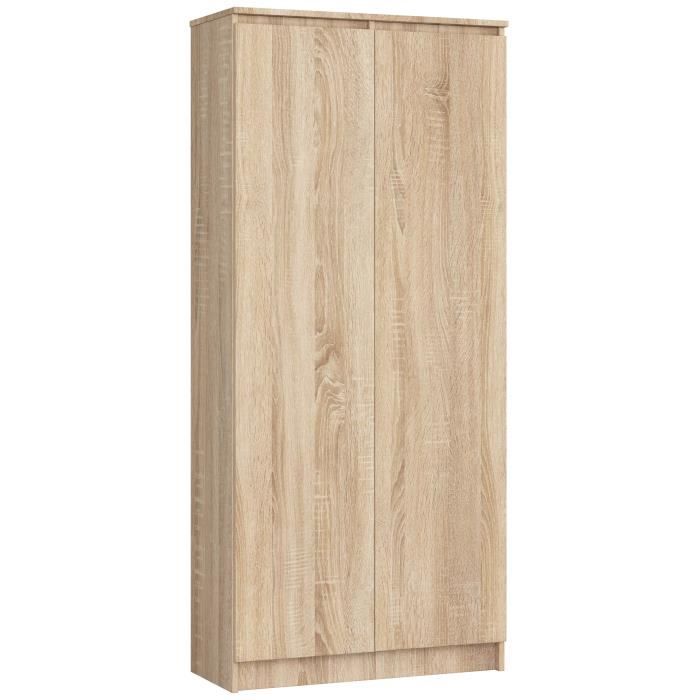 Bibliothèque de bureau Armoire AKORD R80 Chêne Sonoma 80 cm 2 portes façade Chêne Sonoma 8 étagères 80x35x180 cm Bibliothèque de bureau Armoire AKORD R80 Chêne Sonoma 80 cm 2 portes façade Chêne Sonoma 8 étagères 80x35x180 cm