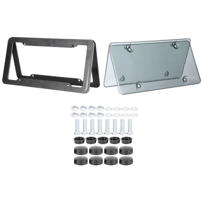 Lot De 2 Cadres De Plaque D'immatriculation Colorés - Acier Inoxydable, 4 Trous US, Vis Et Joints Inclus
