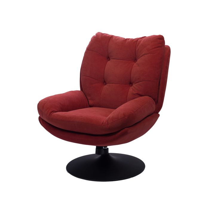 Fauteuil pivotant Magnum Terracotta pied noir Fauteuil pivotant Magnum Terracotta pied noir
