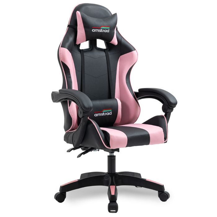 Chaise de bureau Gamer AMSTRAD AMS 800 & Coussin lombaire Accoudoirs réglables