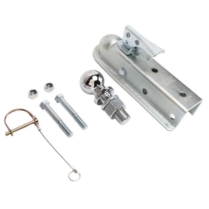 Lot De 3 Goupilles D'attelage 5/8" + Clips - Pour Récepteur De 2" - Acier Zingué, Poignée Courbée