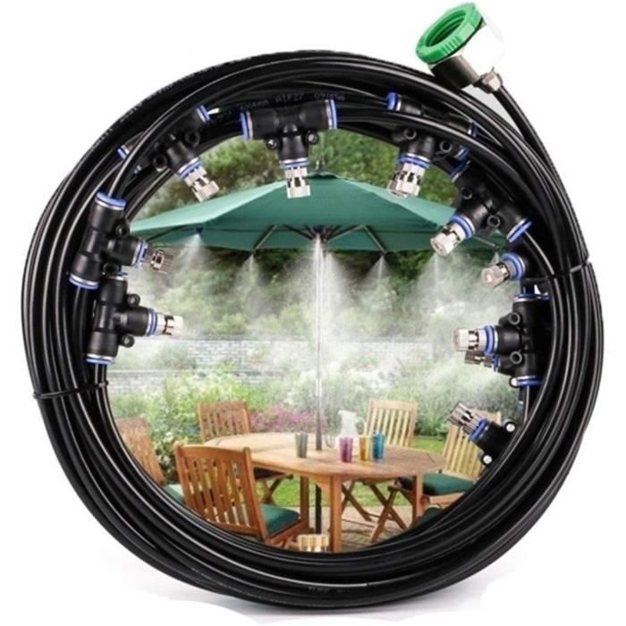 Système De Brumisation Extérieur 12V – Refroidissement Patio, Jardin, Terrasse – Pompe 60W Incluse