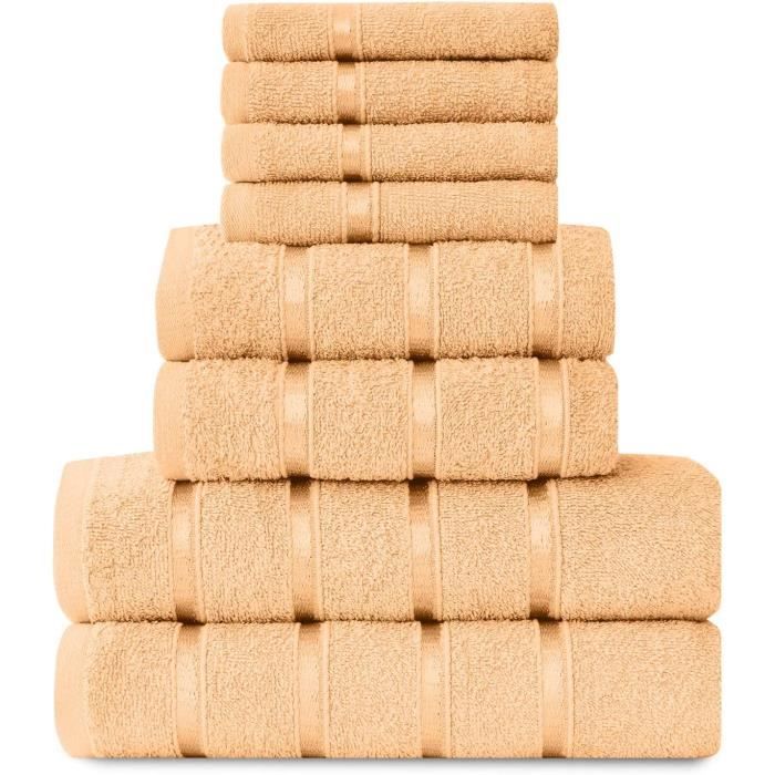 Serviettes En Coton Peigné Égyptien Épaisses Super Douces Absorbantes