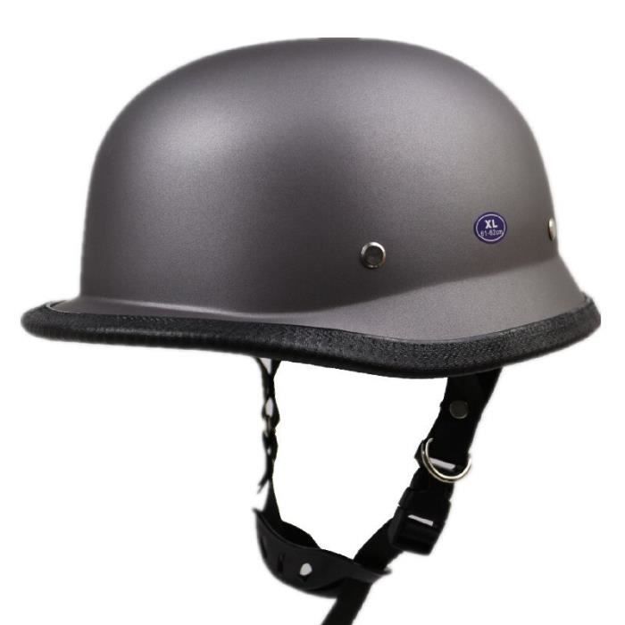 Casque Vintage Demi-coque En Plastique Noir – Look Rétro Pour Moto Et Sport, Modèle #250713