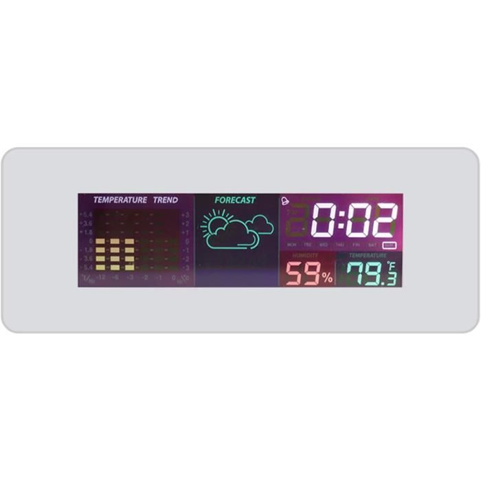 Radio-réveil Sonic SL243 Avec Thermomètre Et Calendrier - Vert Citron - Réveil Sans Fil