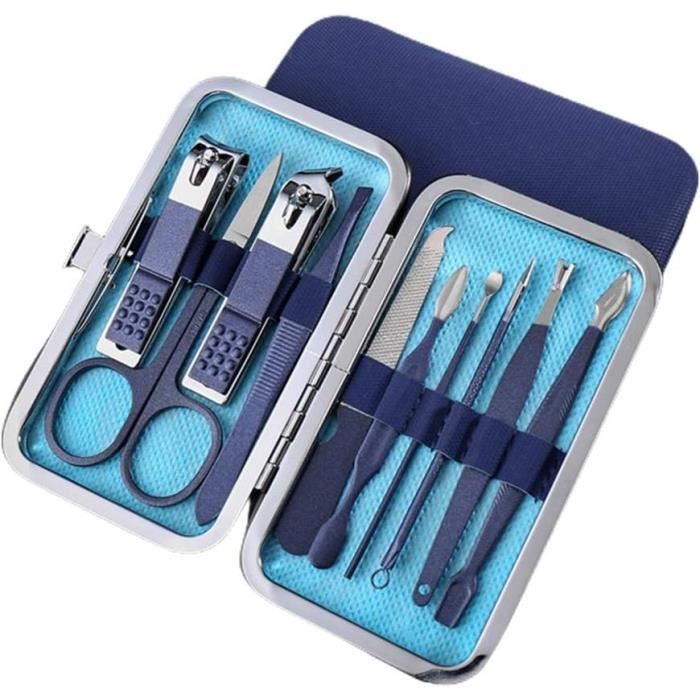 Set De Manucure - Lime à Ongles 6 Faces Bleue + Coupe-ongles - Neuf, Marque Yssy