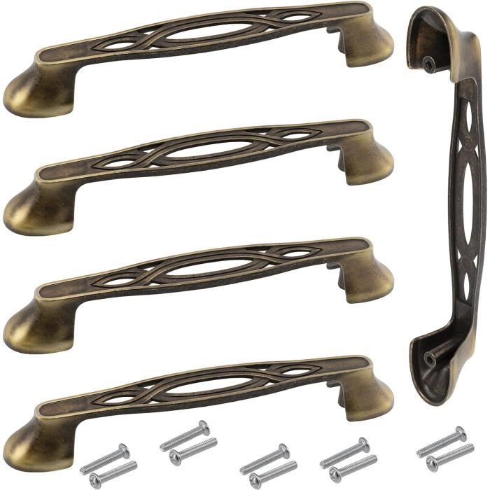 Lot De 2 Poignées De Meubles Entraxe 128 Mm Pour Porte Armoire Placard