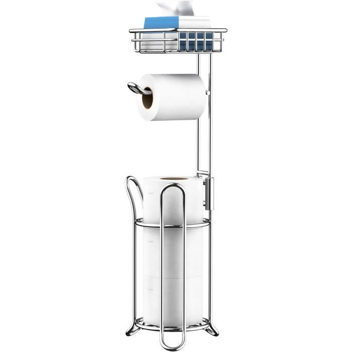 Porte Rouleau Papier Toilette sur Pied Dérouleur Porte Papier Toilette