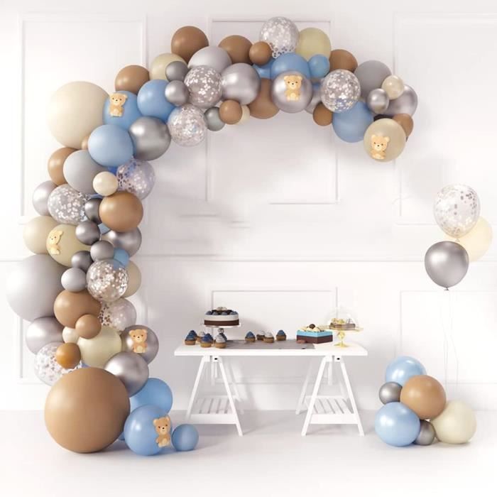 Longwu Kit D'arche De Ballons Orange Marron Doré – 138 Pièces