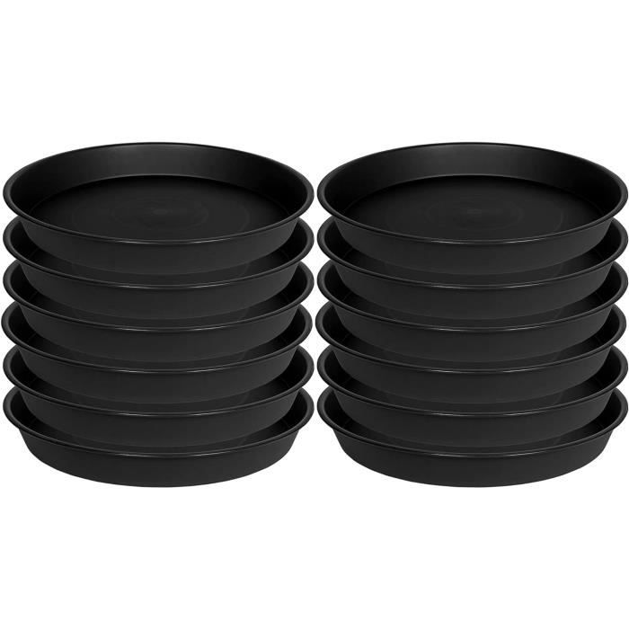 Lot De 5 Soucoupes Pour Pots De Fleurs – Protection Des Surfaces – Forme Carrée, Polypropylène Résistant