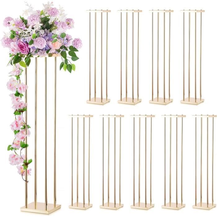 100Cm Haut Vases Centres De Table Mariage Riser - 10 Pièces Métal Or ...